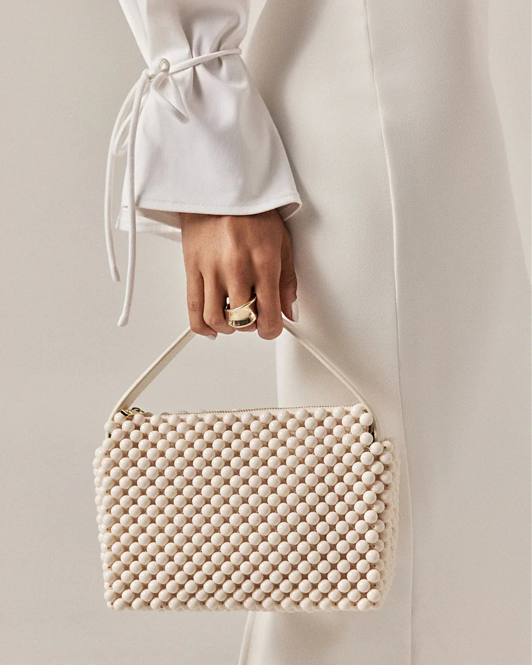 JEANIE HANDLE BAG - BONE