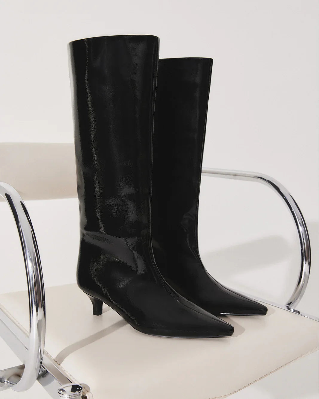 ELSPETH - BLACK CRINKLE PATENT