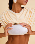 AMINA CLUTCH BAG - IVORY