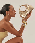 MONROE HANDLE BAG - GOLD METALLIC