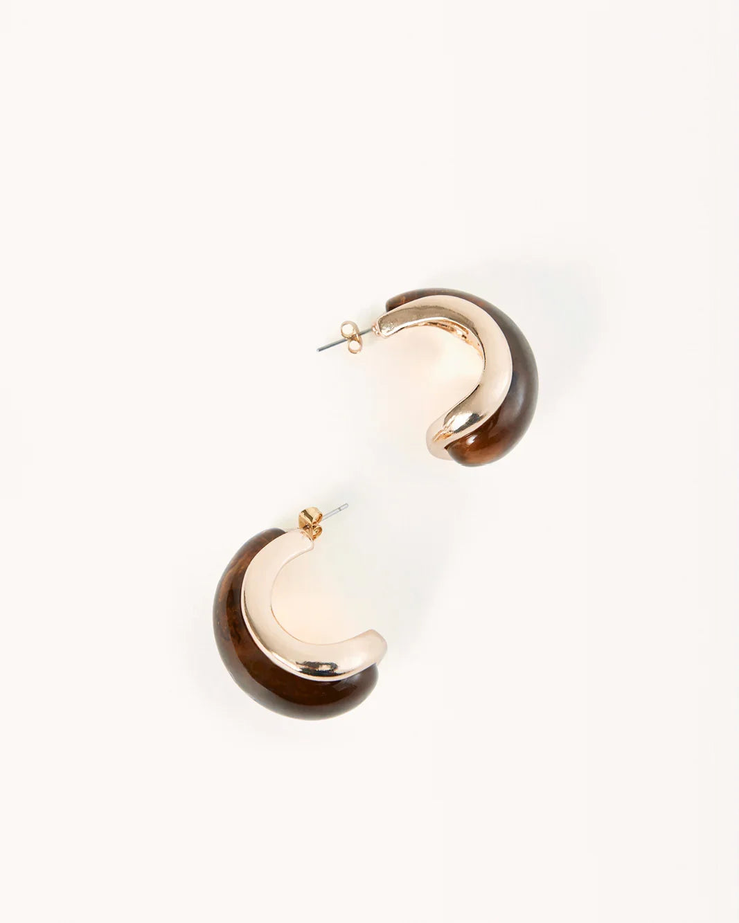 BETTY EARRINGS - GOLD-TOFFEE TORT