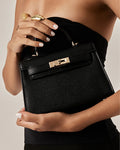 HARIETTE HANDLE BAG - BLACK