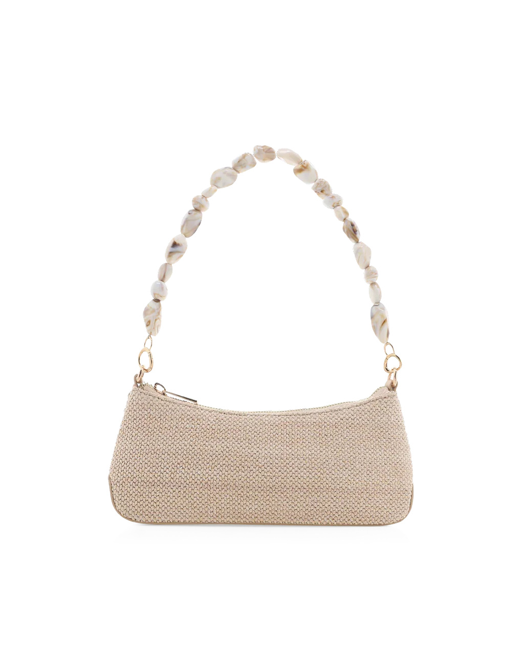 JAMIE SHOULDER BAG - NATURAL RAFFIA-BONE