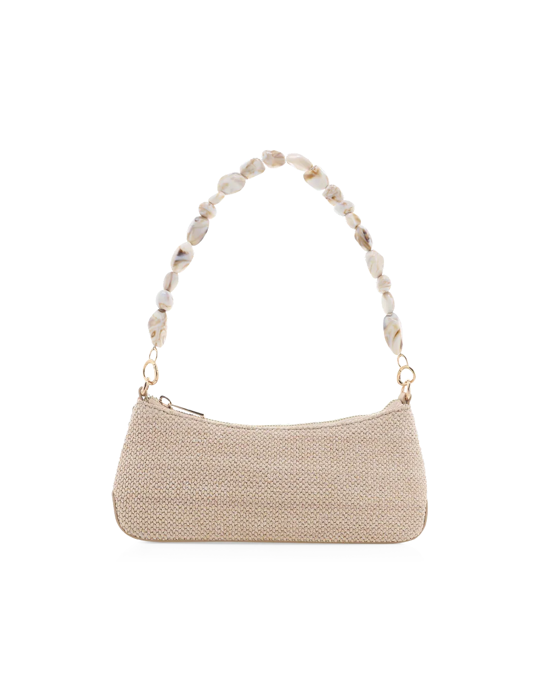 JAMIE SHOULDER BAG - NATURAL RAFFIA-BONE